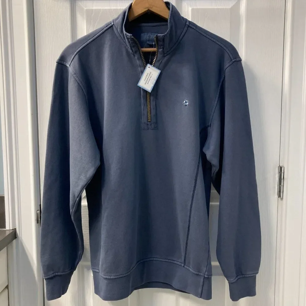 NWT Castaway Breakwater Charcoal 1/4 Zip Sweater Sweatshirt Size Small
